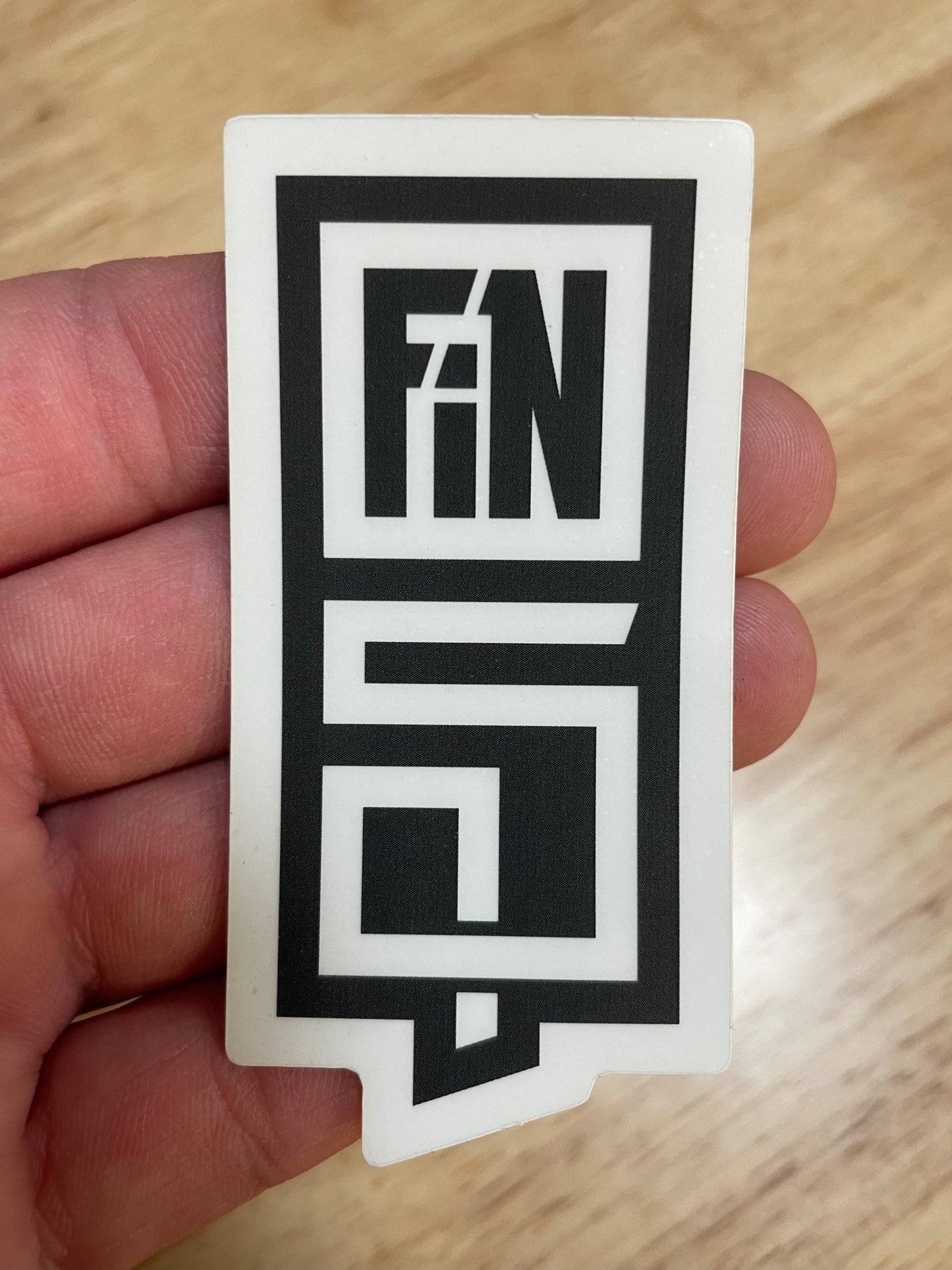 Fin S Black Sticker